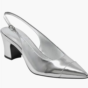 Marc Fisher Silver Slingback Women's Shoes